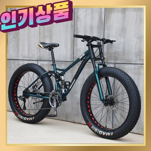 산악 자전거 큰바퀴 광폭타이어, 1개, A. 24인치/21단/청록색